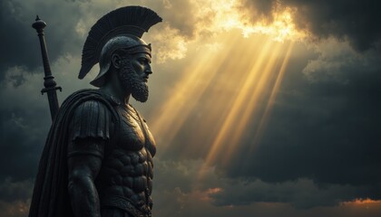 Stoic Greek And Roman Statues, Stoics And Stoicism, Philosophy, Motivational And Inspirational Themes With Copy Space