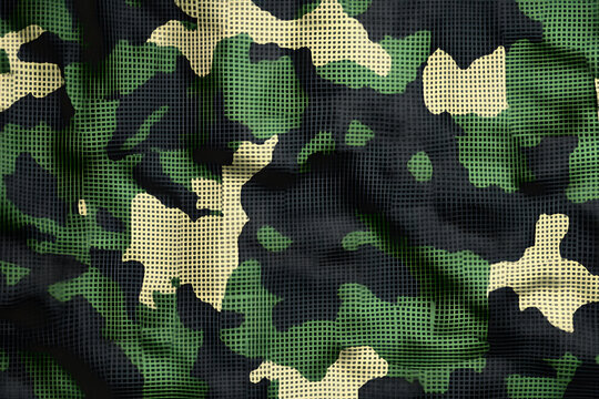 Illustration of green camouflage pattern background