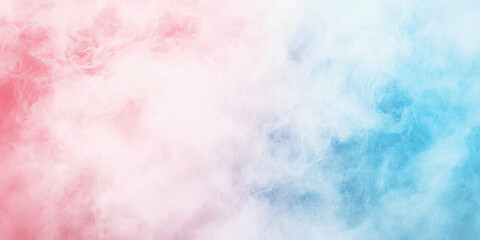 Fototapeta premium Soft pastel gradient background transitioning from light pink to baby blue with subtle grainy texture. The surface gives a calming and dreamy effect, perfect for designs that need a soft, gentle tone.
