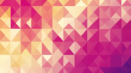 Fototapeta premium Abstract Geometric Pattern with Pink Yellow and Orange Triangles