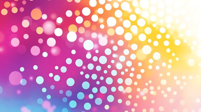 Abstract vibrant design featuring colorful dots on a bright lively background