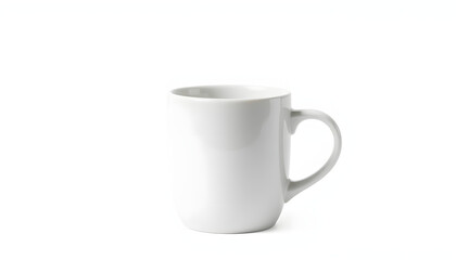 Ceramic mug png mockup, minimal utensil design isolated with white highlights, png