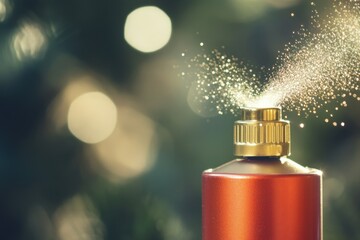 Vibrant spray sparkles at the party