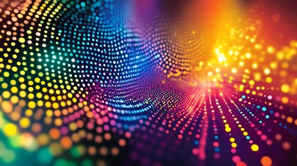 Obraz premium Bright abstract design featuring vibrant colorful dots on a dynamic background
