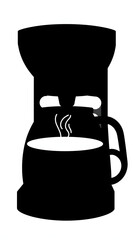 Coffee line icons isolated with white highlights, png