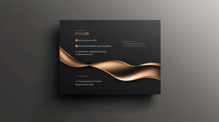 A luxury and elegant business card design featuring a dark gradient abstract background, crafted as a vector illustration ready for print.



