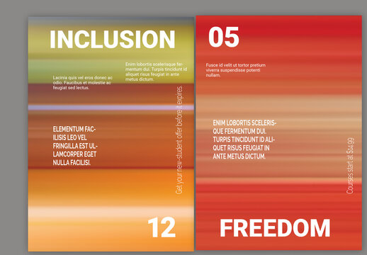 Flyer A4 With Fluid Motion Blur Gradient Colorfull Background