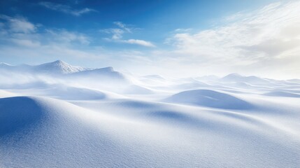 Surreal Transformation of Desert Landscape into Snow