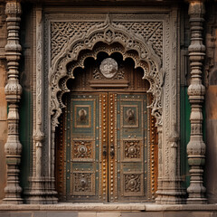 Ornamental door in India