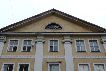 A fragment of the building of the family-type comprehensive school "Basis" in Kaliningrad