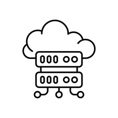 Cloud Server vector icon