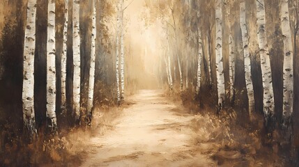 Naklejka premium Autumn hidden in fog, , creating a calm and atmospheric landscape.