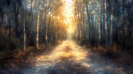 Obraz premium Autumn hidden in fog, , creating a calm and atmospheric landscape.