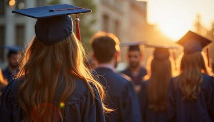 Graduation Celebration Concepts, Caps, Gowns, and Diplomas, Education and Ceremony