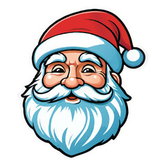 santa claus ornament sticker