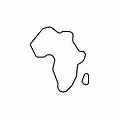 africa map icon sign vector