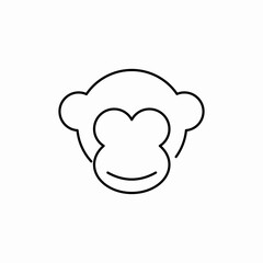 monkey face icon sign vector