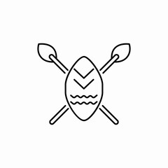 wooden boat icon sign vector