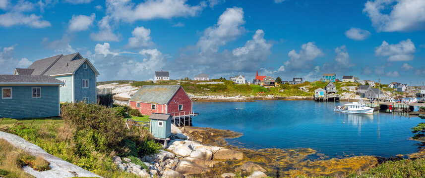 The picturesque old fishing harbor of Peggy's Cove, Nova Scotia, Canada