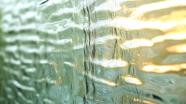 Extured glass with ripples light distorting