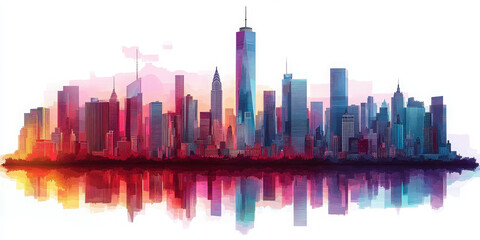 panorama view of buildings in the city urban area PNG
