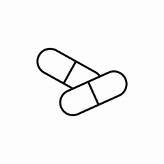 medicine capsules icon sign vector