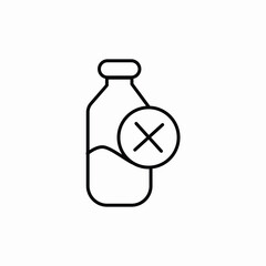 no plastic bottle icon sign vector