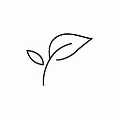 two leaves icon sign vector