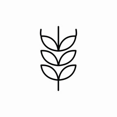 wheat plant icon sign vector