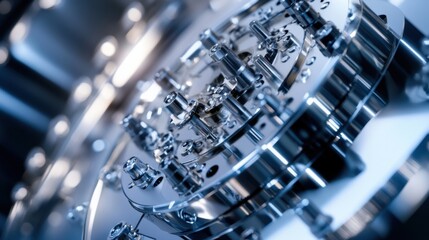 A detailed close-up of a quantum encryption key generator, demonstrating secure key distribution protocols, Quantum security technology style