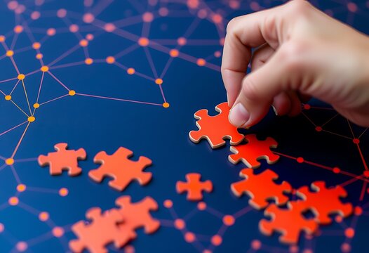 An abstract representation of digital transformation in the corporate world, showcasing the integration of advanced technology to revolutionize business processes and drive change.