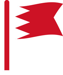 Bahrain Flag Crisp Flown
