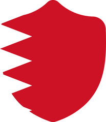 Shield Shape of Bahrain Flag