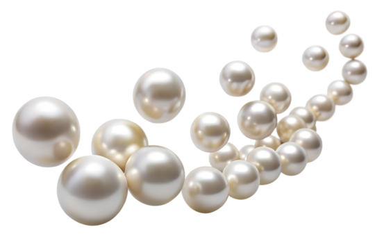Pearls loose and flying TRANSPARENT  PNG 