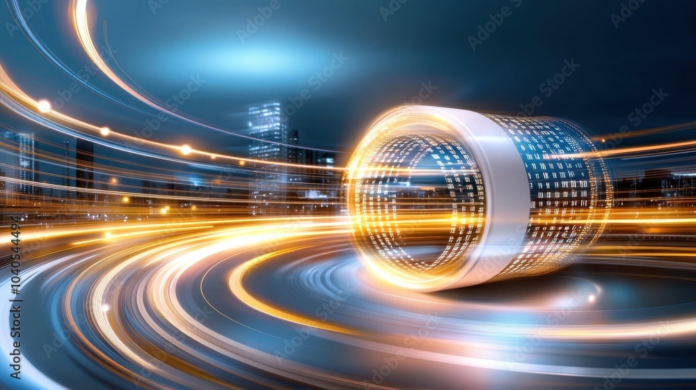 Poster abstract blurred design with dynamic light effects
