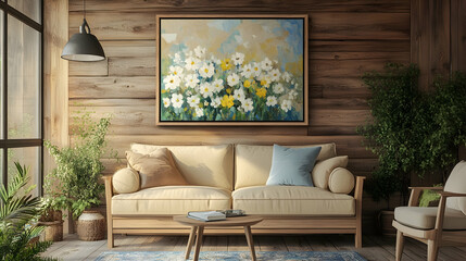 living room interior with sofa