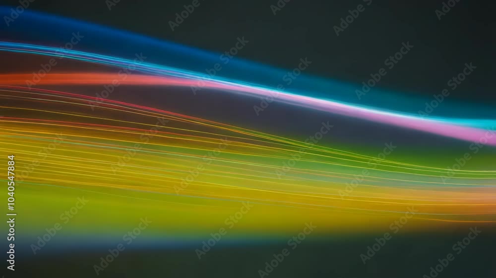 Poster experience the elegance of continuous, flowing lines in varying colors and thickness. each movement 