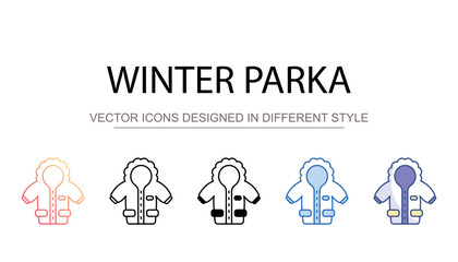 Winter Parka icon design with white background stock illustration © Graphicsmine