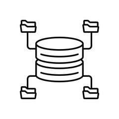 Shared Database vector icon