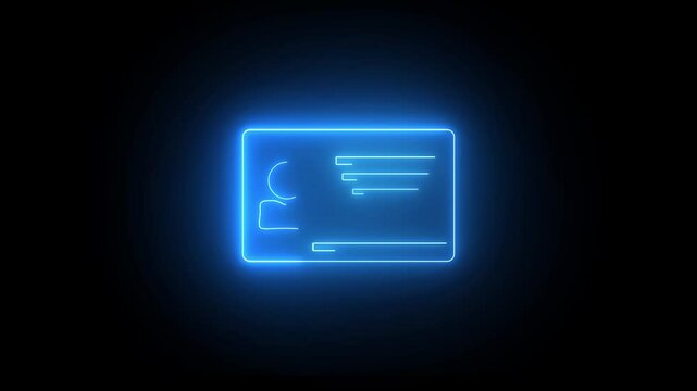 glowing national id card animation