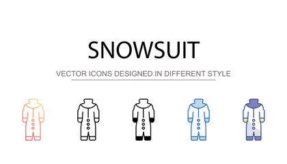 Snowsuit icon design with white background stock illustration