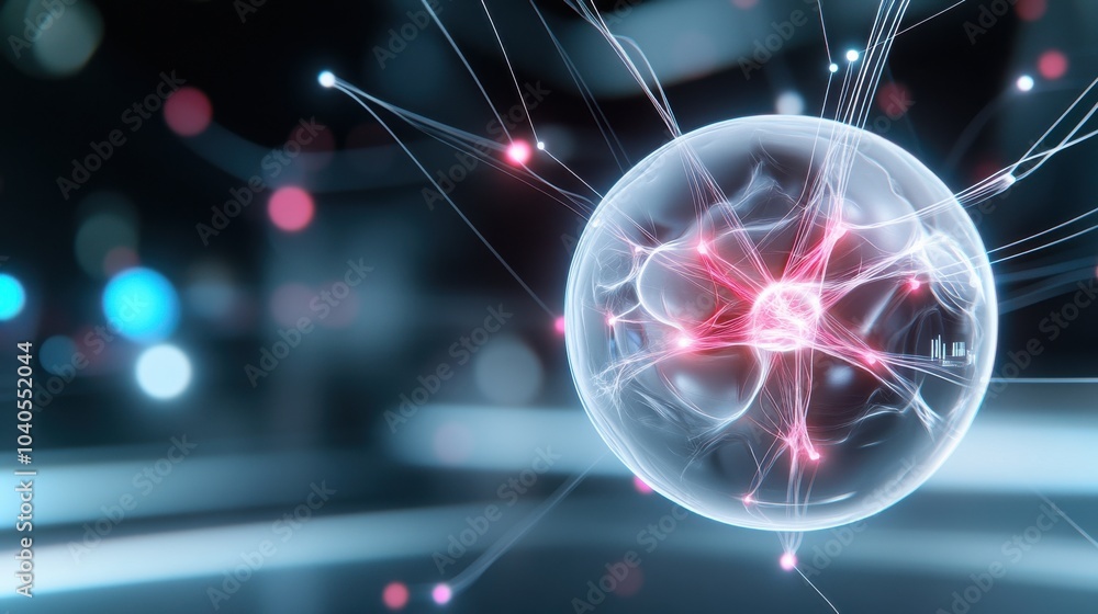 Poster abstract representation of energy and light dynamics