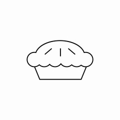 apple pie icon sign vector