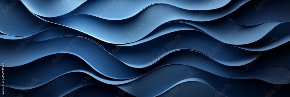 Poster abstract blue waves create a dynamic visual texture for use in various artistic applications
