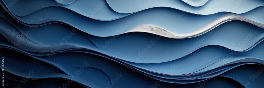 Poster abstract blue waves create a dynamic visual texture for use in various artistic applications