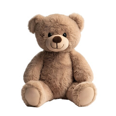 Classic teddy bear isolated over a transparent background, Graphic illustration for design mockup template