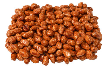 Tasty sweet roasted peanuts as a background.