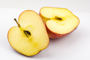 Red apple cut