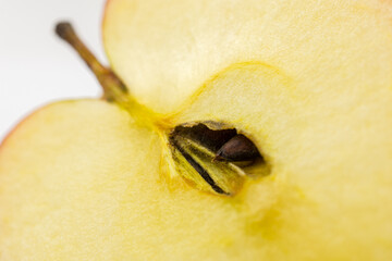 Red apple cut
