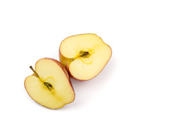 Red apple cut